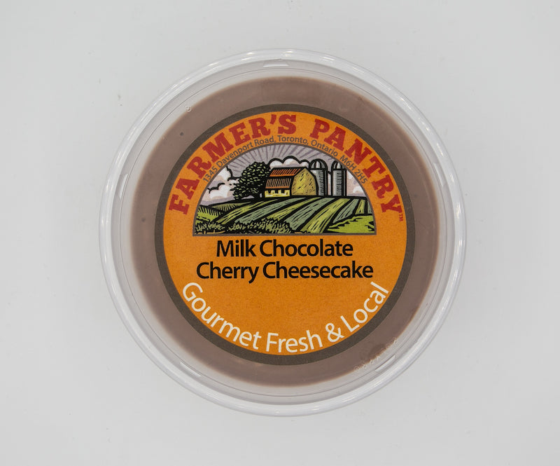 Milk chocolate cherry cheesecake